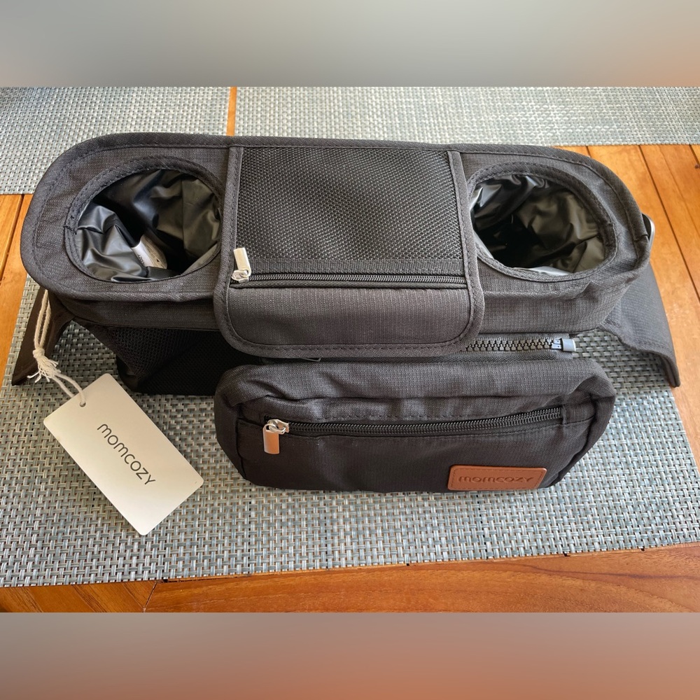 NWT Momcozy Universal Stroller Organizer; Insulated Cup Holder, Detachable Bag